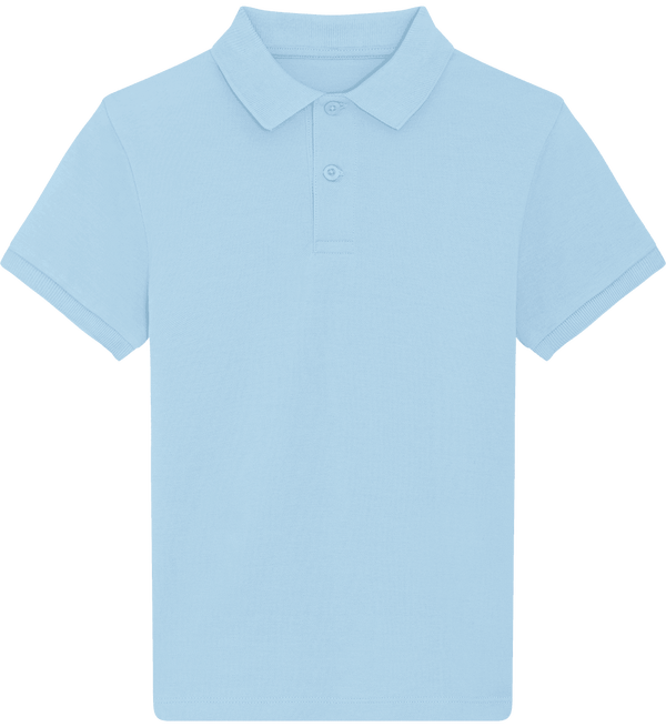 Polo enfant bio stanley mini sprinter face Sky blue