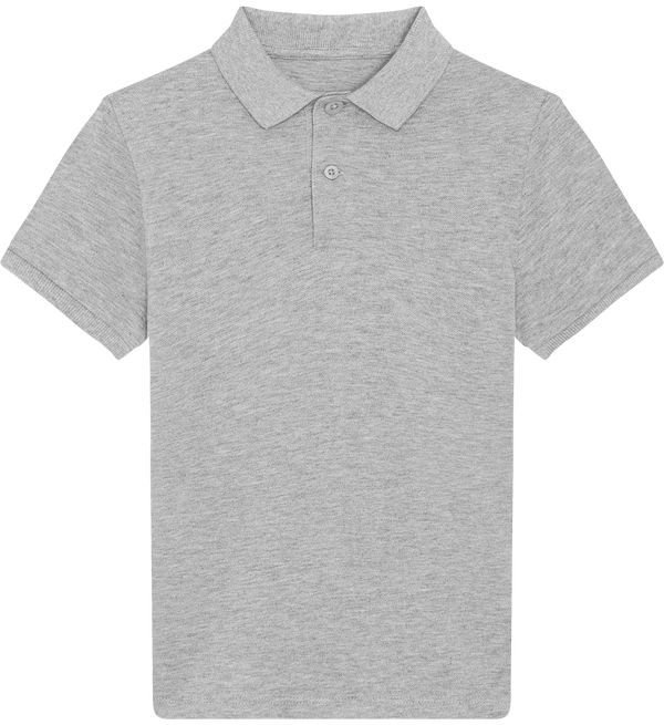 Polo enfant bio stanley mini sprinter face Heather Grey