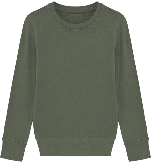 Sweat col rond enfant 300 gr mini changer face Khaki