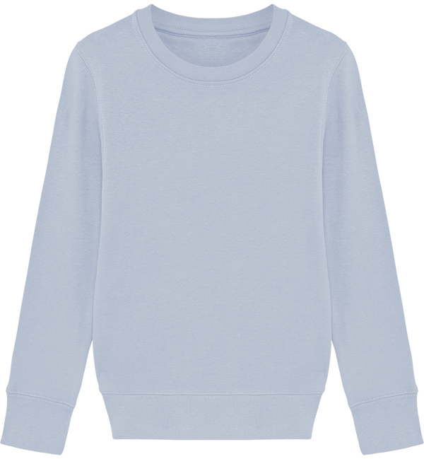 Sweat col rond enfant 300 gr mini changer face Serene Blue