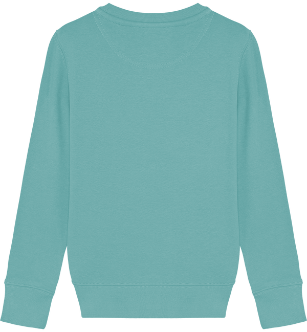 Sweat col rond enfant 300 gr mini changer dos Teal Monstera