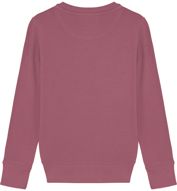 Sweat col rond enfant 300 gr mini changer dos Hibiscus Rose