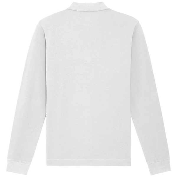 Polo unisexe manches longues bio prepster long sleeve dos White