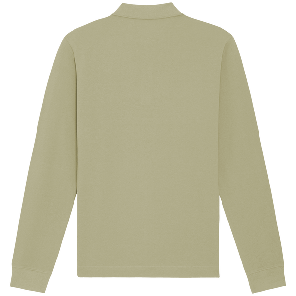 Polo unisexe manches longues bio prepster long sleeve dos Sage