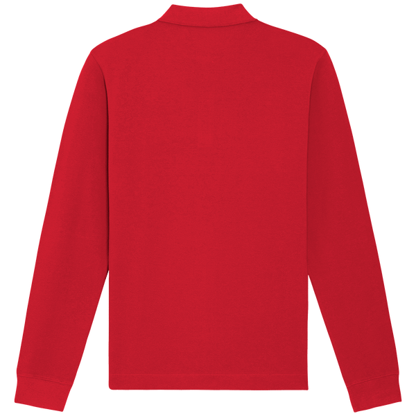Polo unisexe manches longues bio prepster long sleeve dos Red