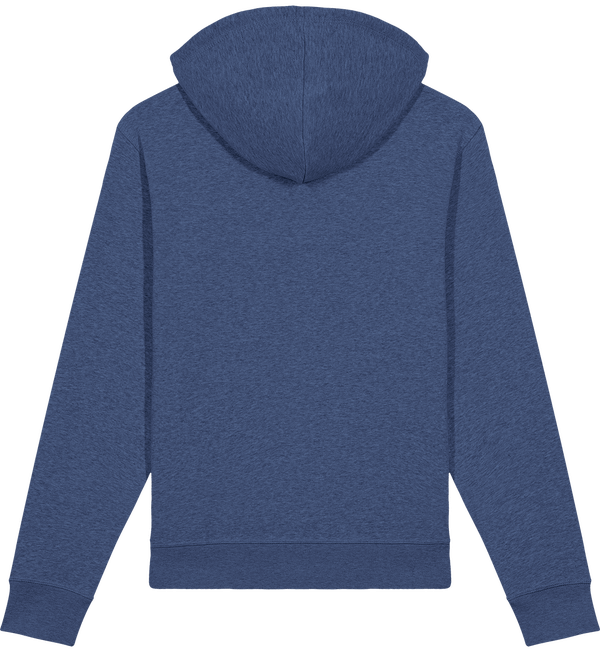Sweat shirt capuche essentiel unisexe drummer dos Dark Heather Indigo