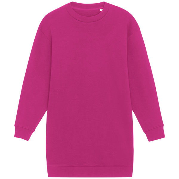 Robe a col rond oversized femme face Orchid Flower