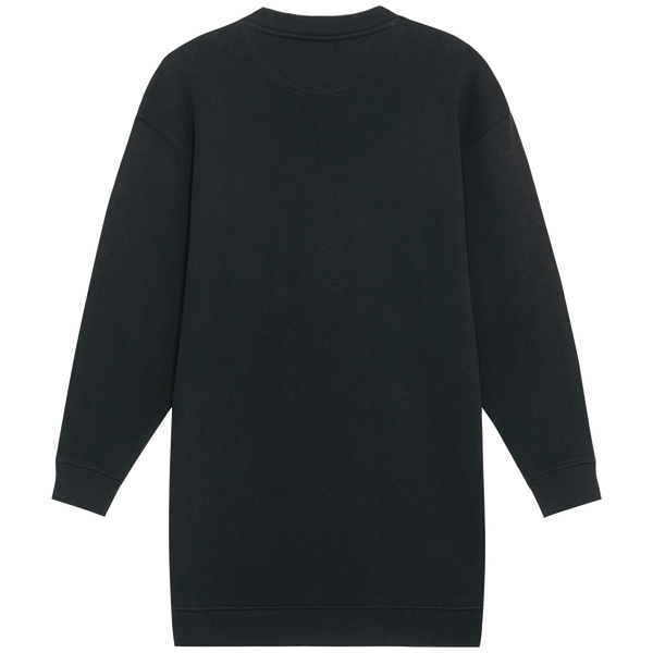 Robe a col rond oversized femme dos Black