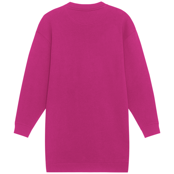 Robe a col rond oversized femme dos Orchid Flower