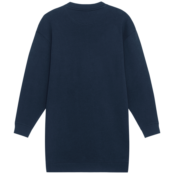 Robe a col rond oversized femme dos French Navy