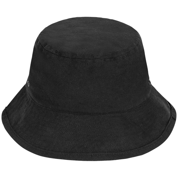 Chapeau bob en toile bucket hat face Black