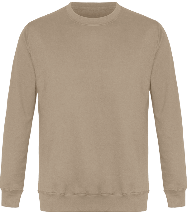 Unisex Round Neck Sweatshirt Light Sand