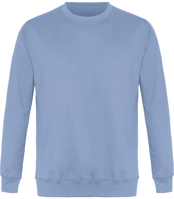 Unisex Round Neck Sweatshirt Sky Blue