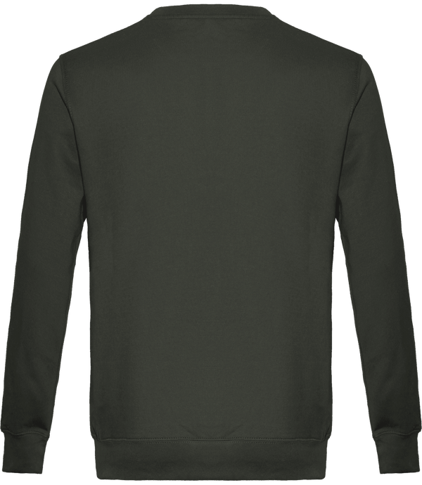 Sweat col rond unisexe dos Dark Khaki