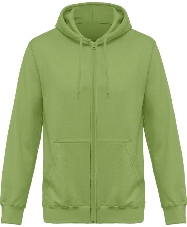 Hooded Zippered Sweatshirt Lime