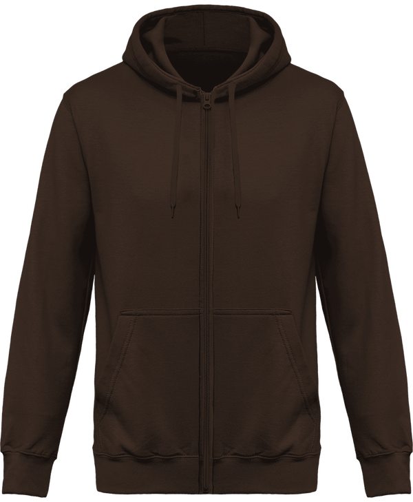 Zip-Up Hooded Sweatshirt Chocolate