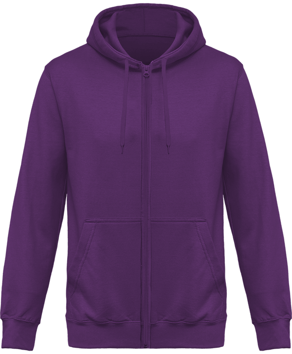 Zip-Up Hooded Sweatshirt Purple