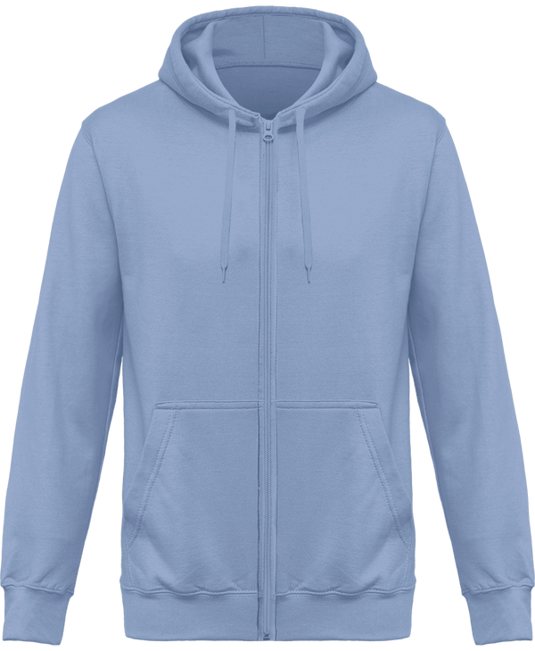 Zip-Up Hooded Sweatshirt Sky Blue