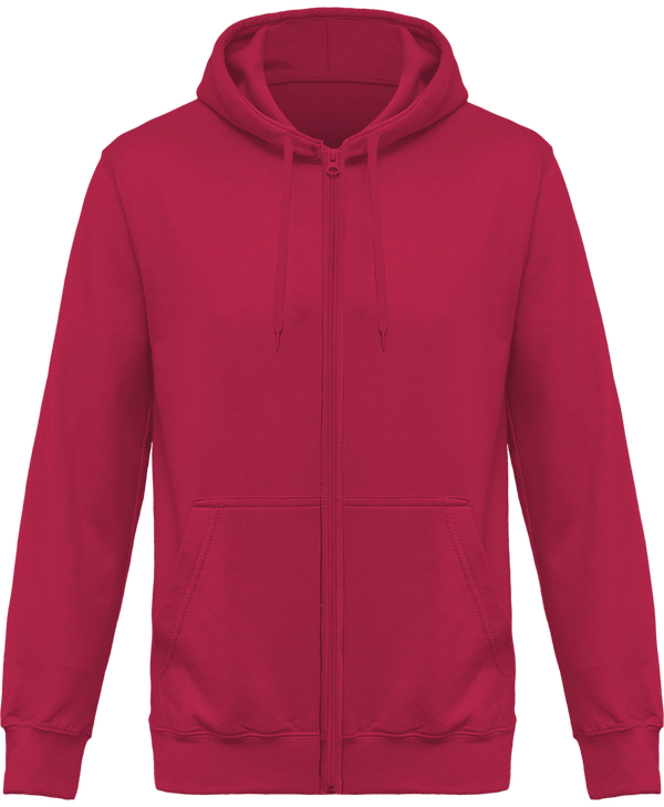 Zip-Up Hooded Sweatshirt Fuchsia