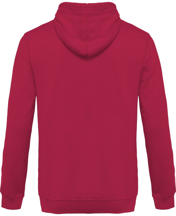 Sweat zippe a capuche unisexe dos Fuchsia