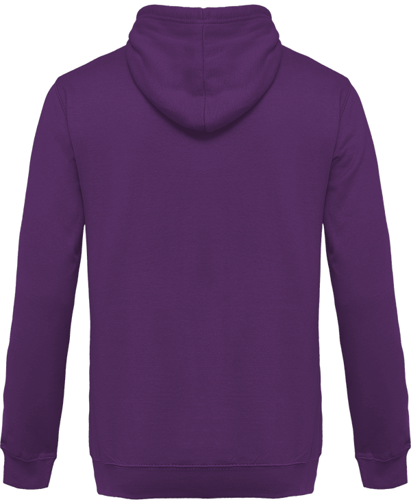 Sweat zippe a capuche unisexe dos Purple