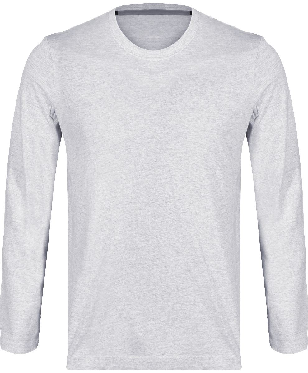 T-Shirt Manches Longues Col Rond Homme 180Gr Ash Heather