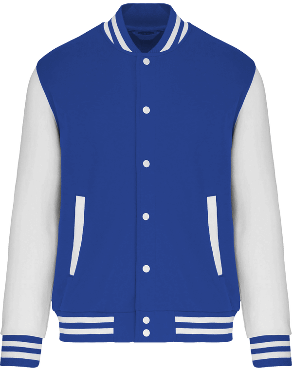 Veste Teddy Mixte Bicolore  Light Royal Blue / White