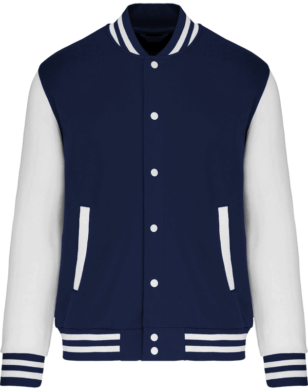 Veste Teddy Mixte Bicolore  Navy / White