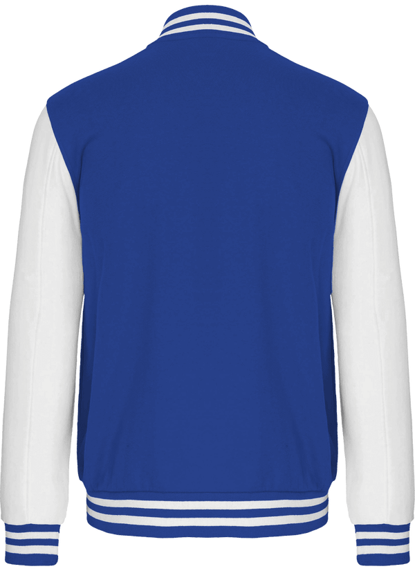 Sweat teddy mixte bicolore dos Light Royal Blue / White