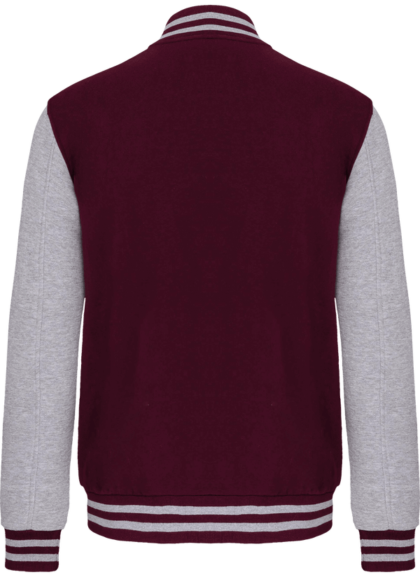 Sweat teddy mixte bicolore dos Wine / Oxford Grey