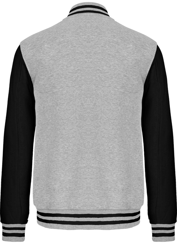 Sweat teddy mixte bicolore dos Oxford Grey / Black