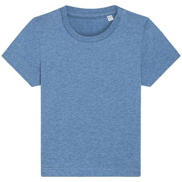 T shirt bebe bio baby creator face Mid Heather Blue