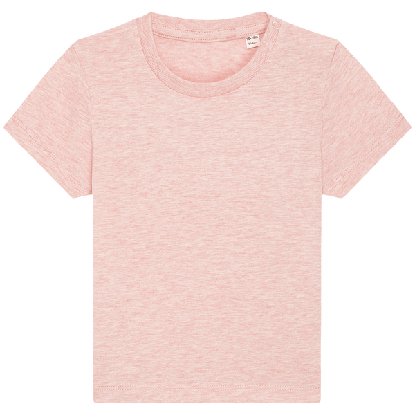 T shirt bebe bio baby creator face Cream Heather Pink
