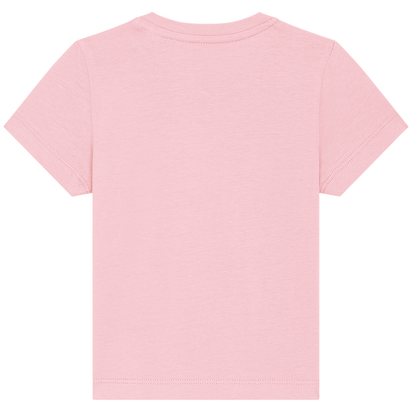 T shirt bebe bio baby creator dos Cotton Pink