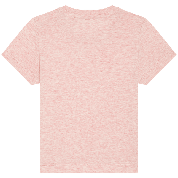 T shirt bebe bio baby creator dos Cream Heather Pink
