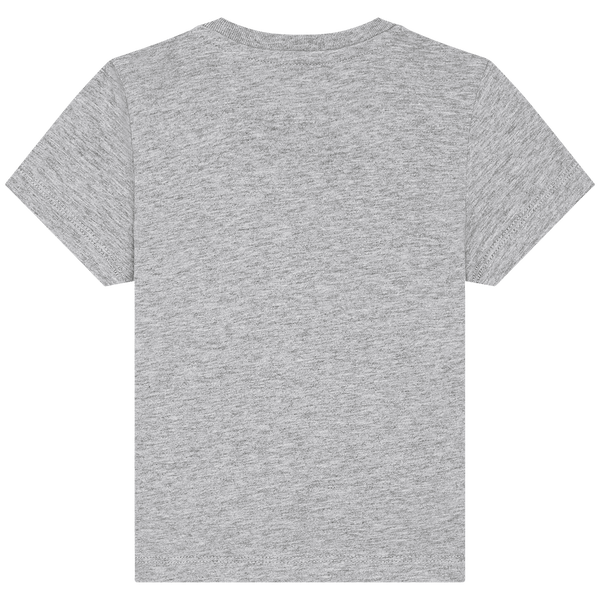 T shirt bebe bio baby creator dos Heather Grey