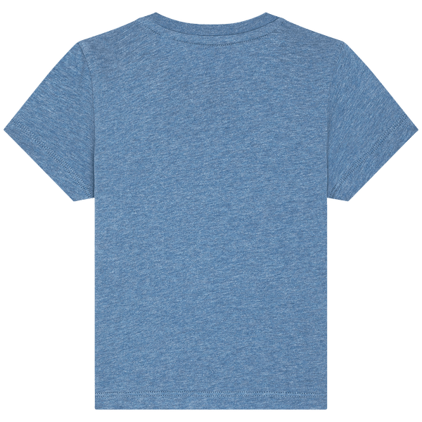 T shirt bebe bio baby creator dos Mid Heather Blue