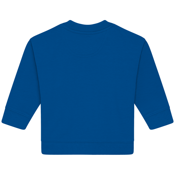 Sweat shirt a col rond bebe baby changer dos Majorelle Blue