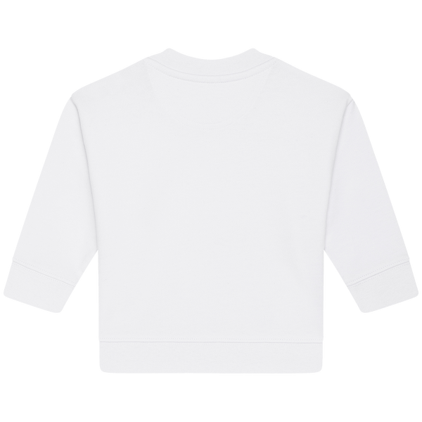 Sweat shirt a col rond bebe baby changer dos White