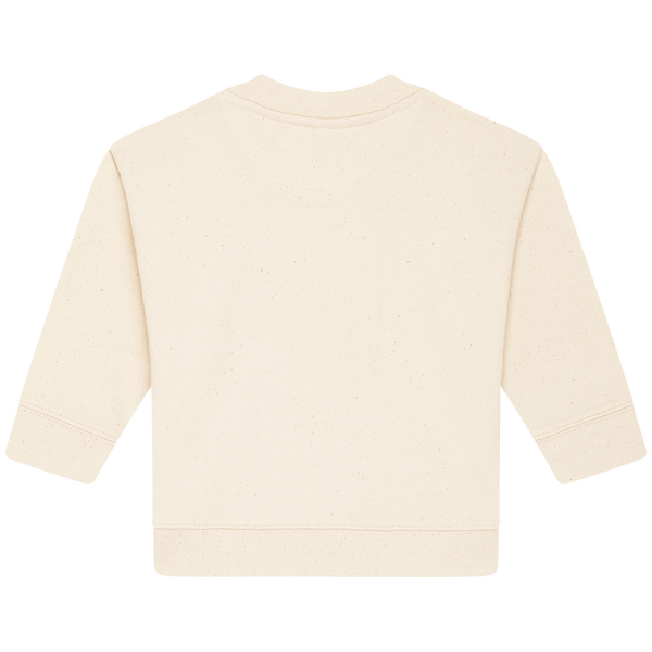 Sweat shirt a col rond bebe baby changer dos Natural Raw