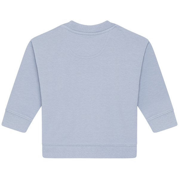 Sweat shirt a col rond bebe baby changer dos Serene Blue