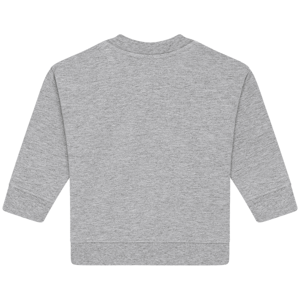 Sweat shirt a col rond bebe baby changer dos Heather Grey