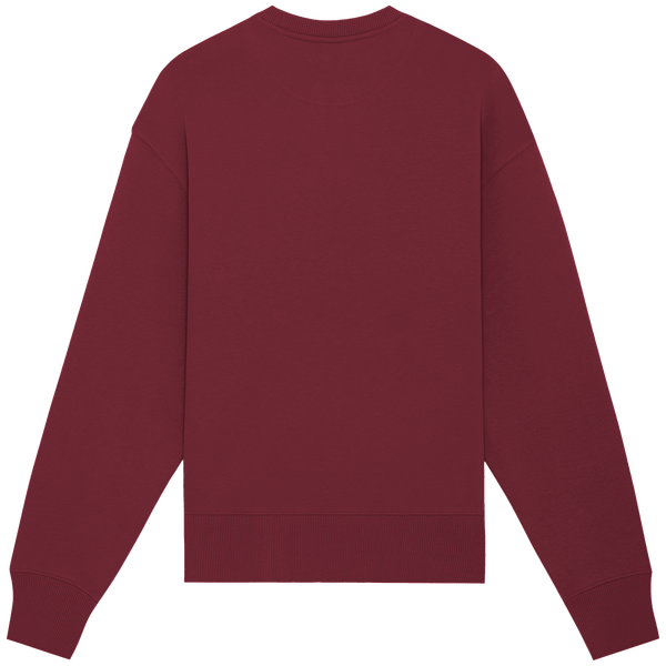 Sweat shirt col rond unisexe decontracte radder dos Burgundy