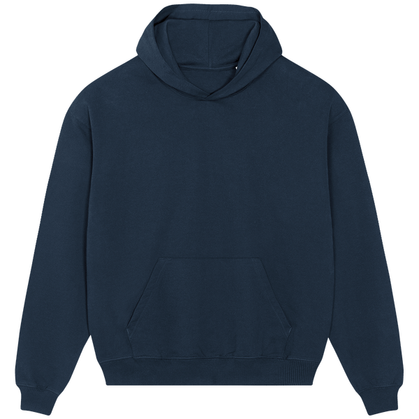 Sweatshirt hoodie unisexe coupe boxy cooper dry face French Navy