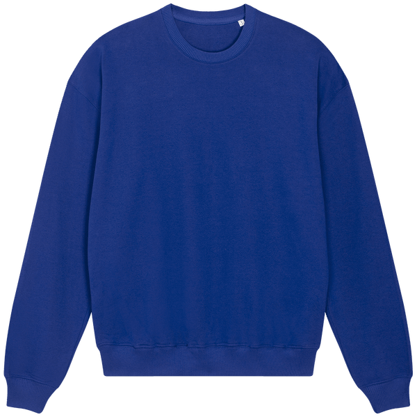 Sweat shirt col rond unisexe boxy ledger dry face Worker Blue