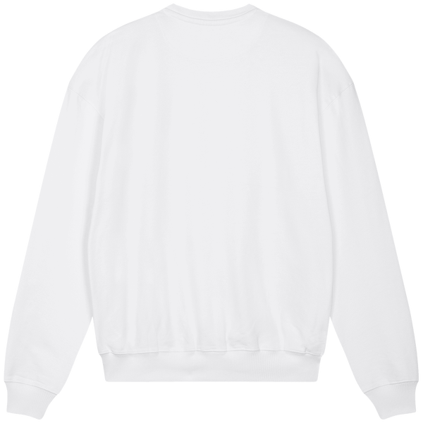 Sweat shirt col rond unisexe boxy ledger dry dos White