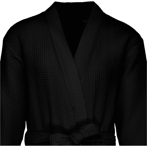 Honeycomb Bathrobe Black