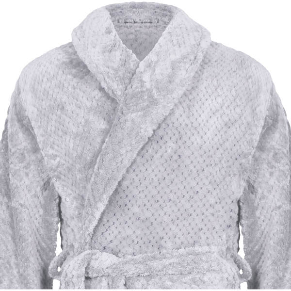 Peignoir homme soft coral fleece face mist grey