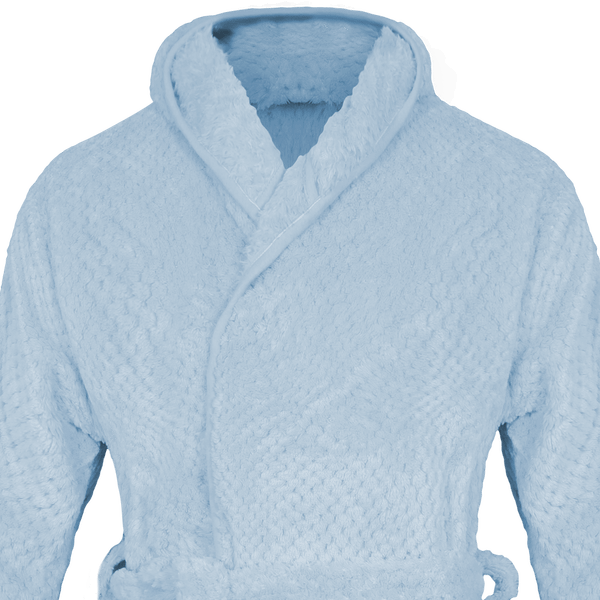 Peignoir femme soft coral fleece face DuckEgg