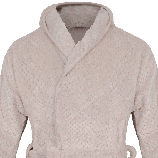 Peignoir femme soft coral fleece face linen